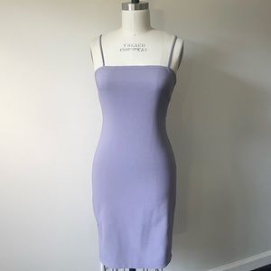 Purple Windsor Tie Back Mini Bodycon Dress